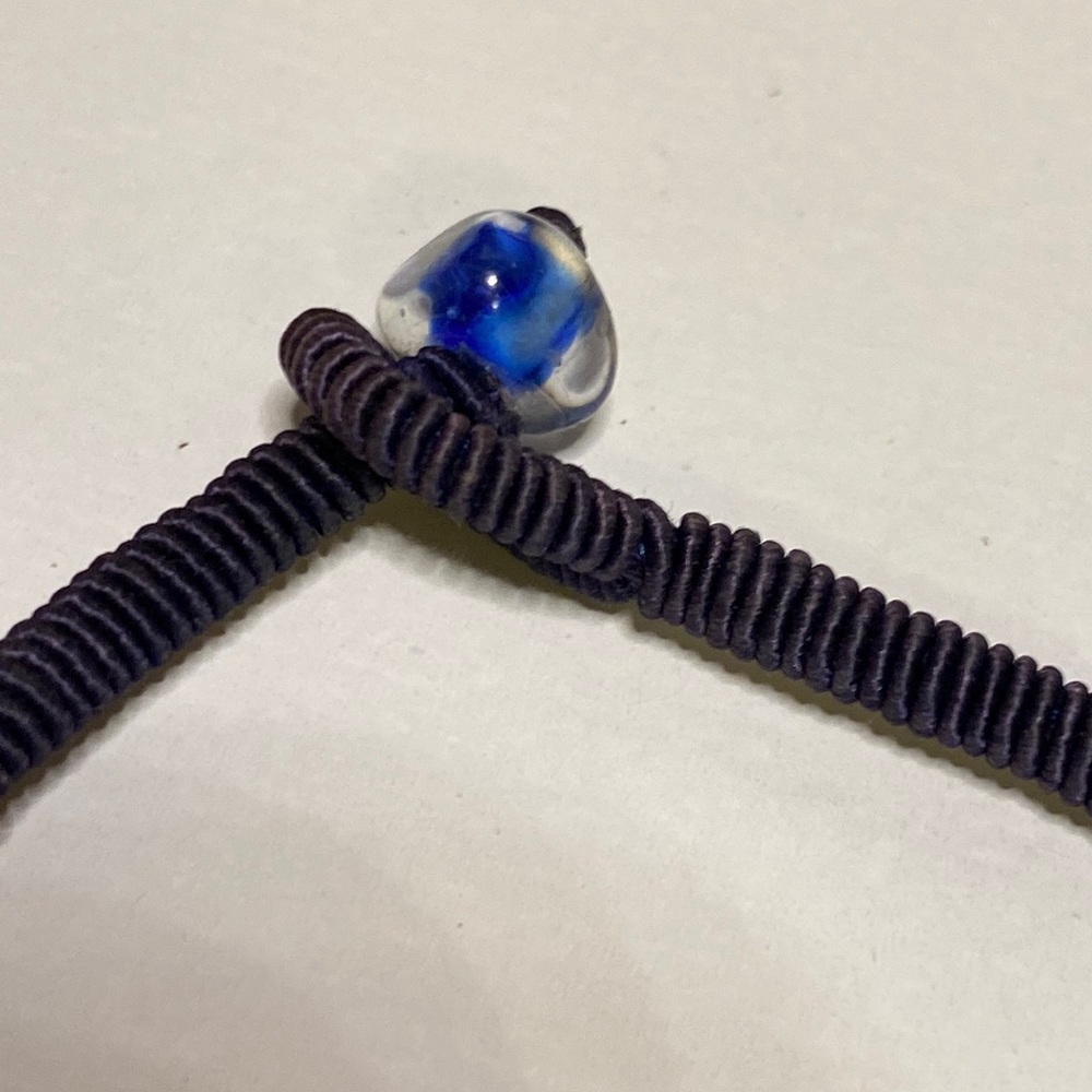 Vintage handmade Indigo beaded necklace from y2k era - Picture 4 of 8